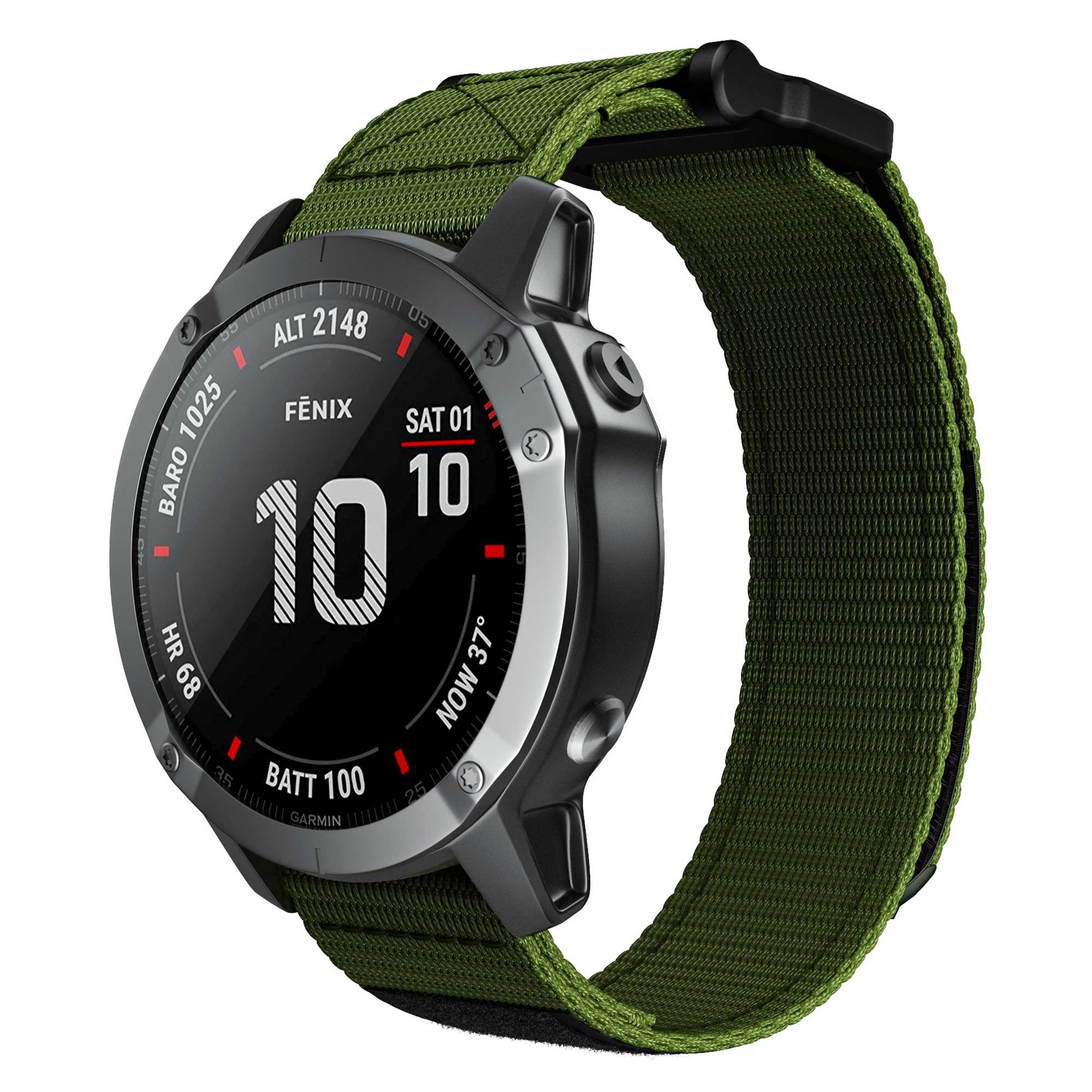 For Garmin Fenix 7X 6X Pro Tactix 7 26mm Nylon Loop Sport Watch Band Adjustable Wrist Strap Replacement For Garmin Fenix 7X 6X Pro Tactix 7 26mm Nylon Loop Sport Watch Band Adjustable Wrist Strap Replacement